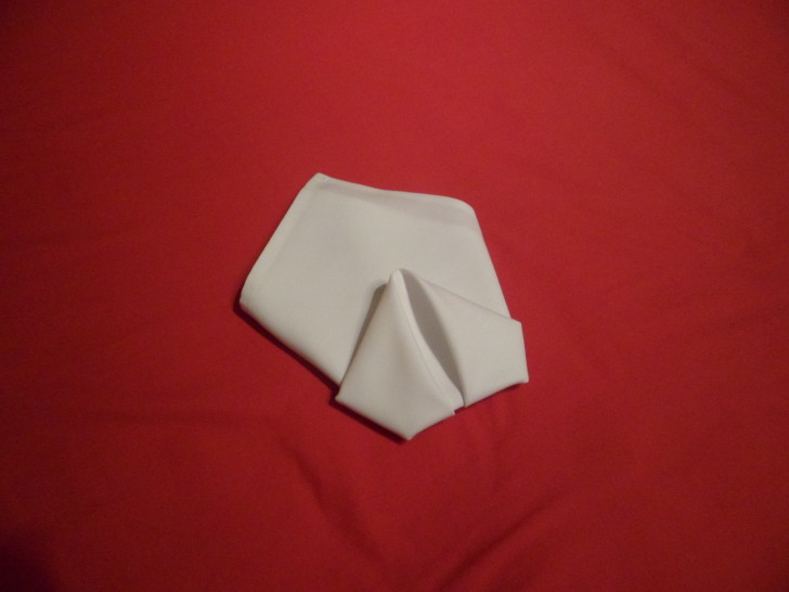 Napkin Origami The Cone Fold Step 