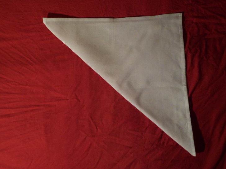 How to Fold a Dinner Napkin ~ The Pyramid Fold