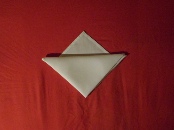 Folding Cloth Napkins Slide Napkin Fold Step Seven Flip the napkin over
